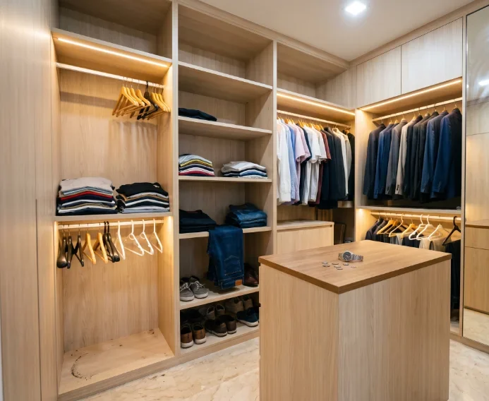 Wardrobe in SLICE PLY BWP 710 marine plywood